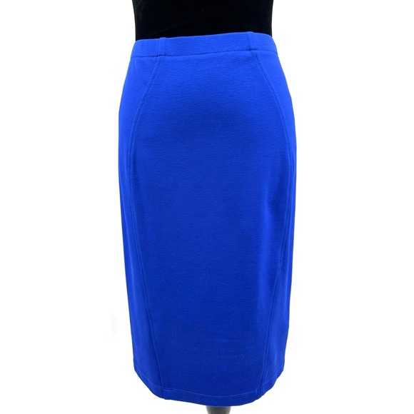 Yoana Baraschi Dresses & Skirts - Yoana Baraschi Womens Straight Fitted Pencil Skirt Small Sapphire Blue Knit